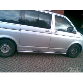 Боковые пороги трубы TRUMP с площадками для Volkswagen Multivan T5